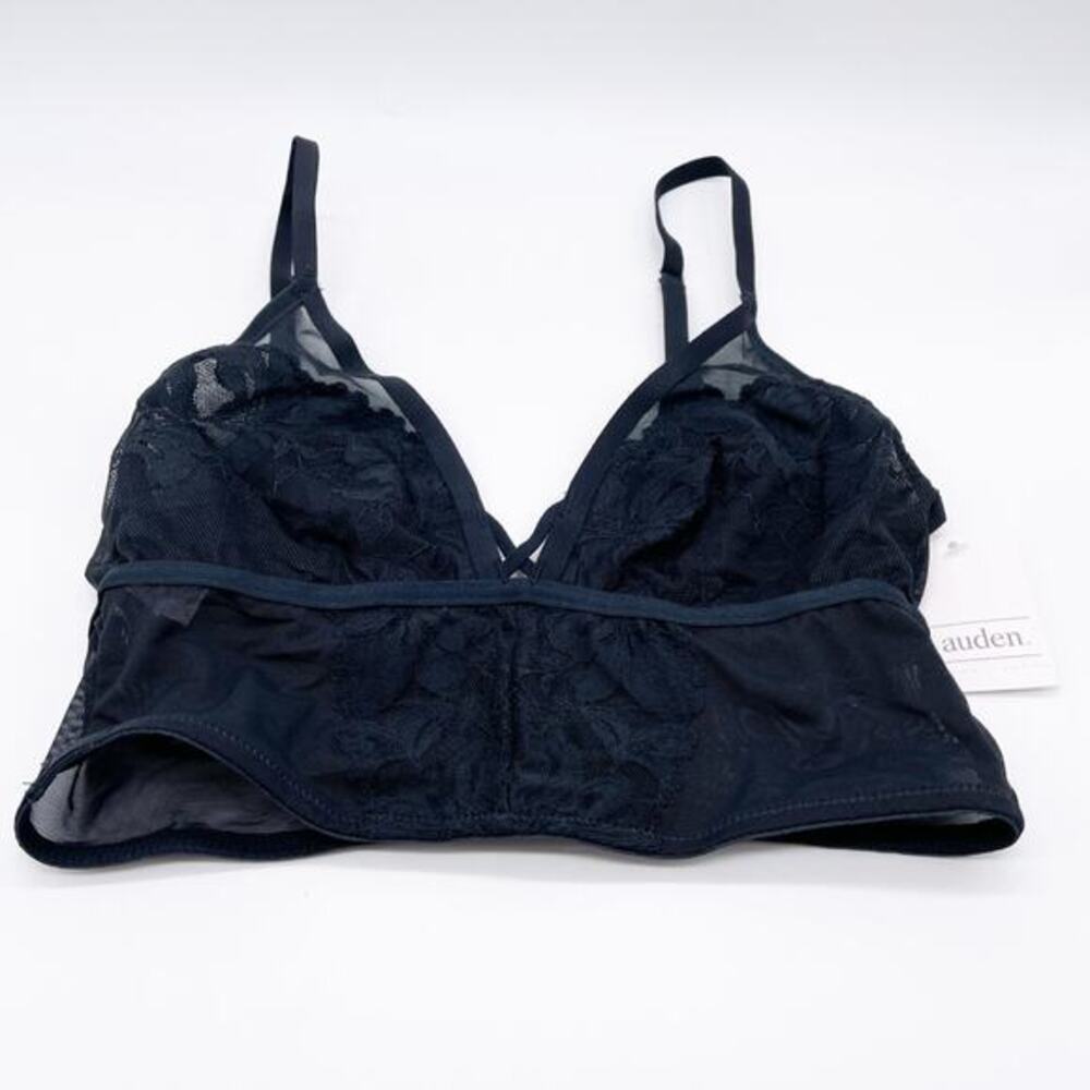 Auden Women's‎ Black Lace Long Line Bralette Black Size XS